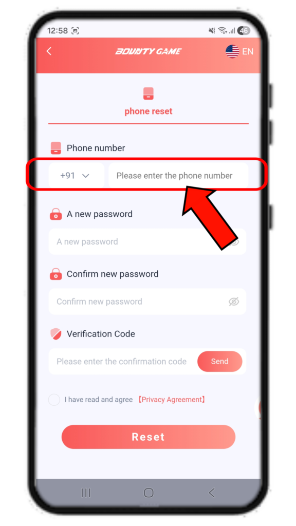 Bounty Game Forgot Password