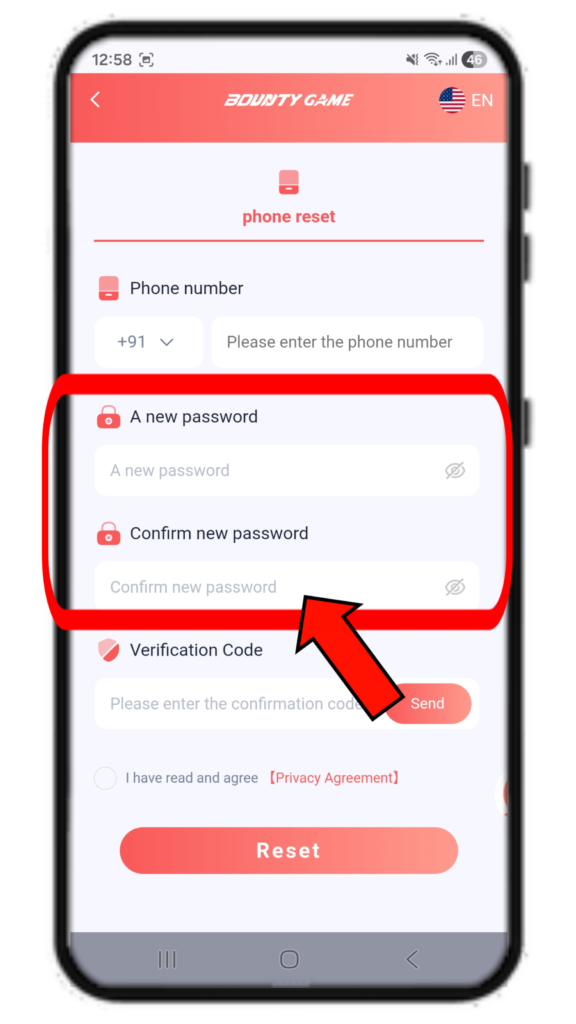 Bounty Game Forgot Password