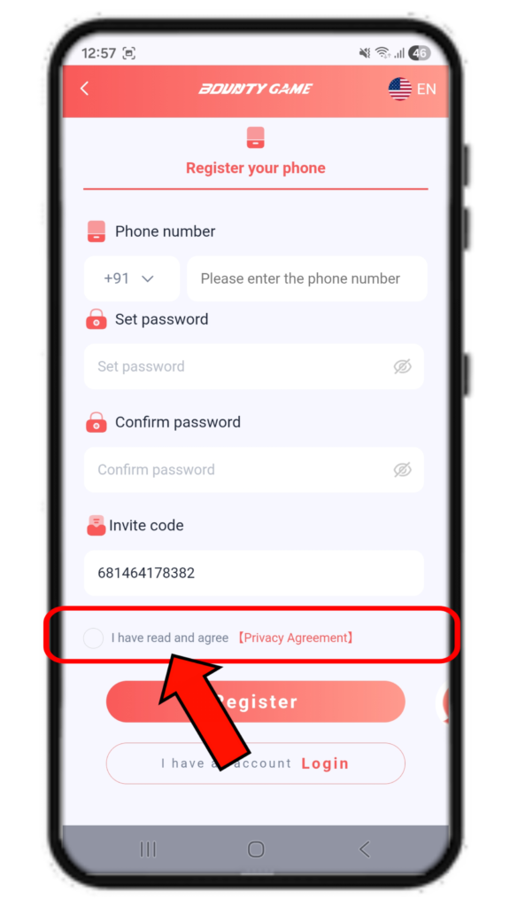 Bounty Game Register